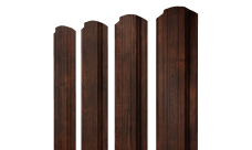 Штакетник Прямоугольный фигурный 0,45 Print-Double Premium Cherry Wood Dark F