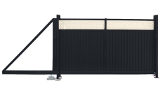 Ворота откатные Estet Plus 2,4х3,5 RAL 7024/1013