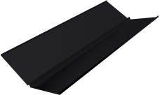 Планка ендовы нижней с компенсатором Grand Line 0,4 PE-Matt-Double RAL 9005 черный (2м)