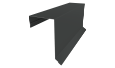 Планка торцевая кровельная фальц 65х97 Grand Line 0,5 Velur X RAL 7016 антрацитово-серый (2м)