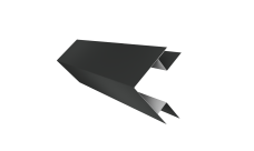 Планка угла внешнего сложного Экобрус Grand Line 0,45 Drap TX RAL 7016 антрацитово-серый (3м)