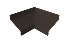 Угол отлива внутренний 50 0,5 Rooftop Бархат с пленкой RR 32 темно-коричневый