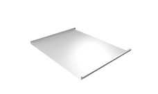 Фальц двойной стоячий Grand Line 0,5 Satin с пленкой на замках RAL 9003 сигнальный белый