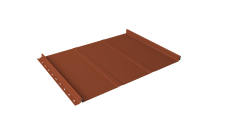 Кликфальц Line Grand Line 0,45 Drap TR с пленкой на замках RAL 8004 терракота