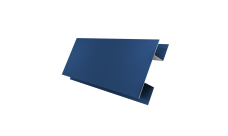 Планка H-образная стыковочная сложная 0,45 PE с пленкой RAL 5005 сигнальный синий (2м)