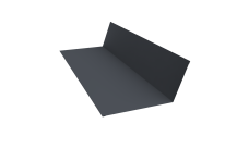 Планка примыкания 150х250 Grand Line 0,45 Drap TwinColor RAL 7024 мокрый асфальт (2м)