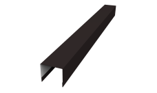 Стойка боковая крепежная для забора жалюзи Palermo 0,5 Rooftop Бархат RAL 9005 черный (2,5м)