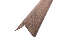 Планка ветровая с отгибом Grand Line c базальтовой крошкой для мягкой кровли 100х20х70 роки медный 1,25м