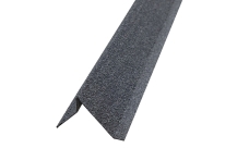 Планка ветровая Grand Line c базальтовой крошкой для мягкой кровли 60х30х90 Фартук S5 роки серый 1,25м